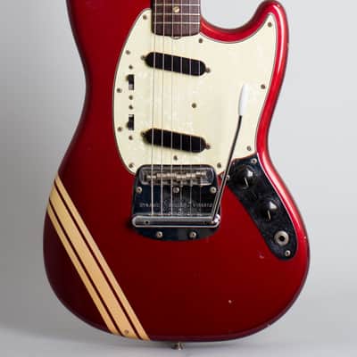 Fender  Competition Mustang Solid Body Electric Guitar (1971), ser. #306296, original grey hard shell case. image 3