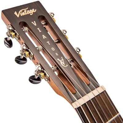 Vintage 'Viator' Paul Brett Acoustic Travel Guitar ~ Nylon Strung ~ Natural image 9