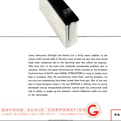 Vintage Gotham Linear Attenuator/Fader -- Neumann image 7