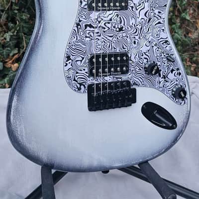 Wilhelm Guitars Custom Handmade HH Super Strat Solid Body Electric Guitar "Black Frost" image 5