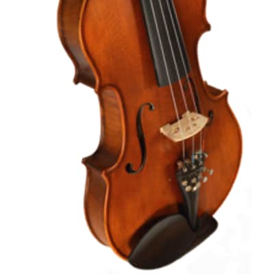 Adagio EM-150-1/4 Solid Spruce Top Deluxe Student 1/4 Size Violin Outfit w/Oblong Case & Bow image 3
