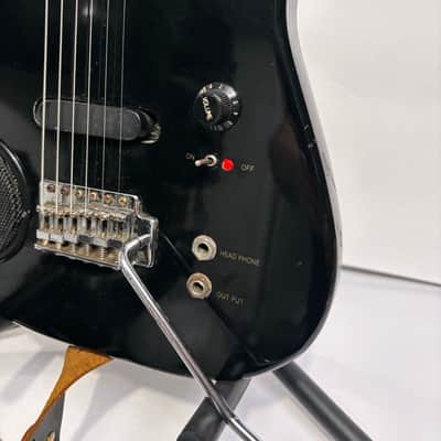 Synsonics Terminator Battery-Powered Electric Guitar mid-80's - Gloss Black image 12