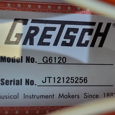 Gretsch G6120 Chet Atkins MIJ Made in Japan Hollow Body Electric with Hardshell case 2012 - Orange image 7