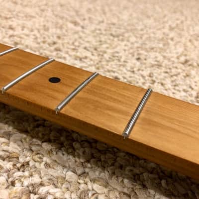 Warmoth Roasted Maple Strat Neck Stainless Frets 2018 Roasted Maple Unfinished image 6