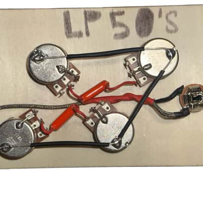 50’s Les Paul Prewired Upgrade Wiring Harness Gibson Les Paul Bourns 500k Long Shaft Pots W/ Puretone Jack image 1
