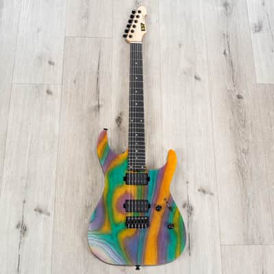 ESP USA M-II HT Hardtail Guitar, Seymour Duncan Sentient & Pegasus, Open Grain Ash Blueberry image 3