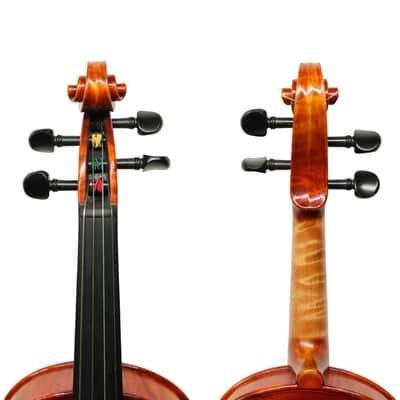 Handmade 1/4 Violin Outfit–One Piece Back,European Tonewood, Rich Tone, Case&Bow image 4