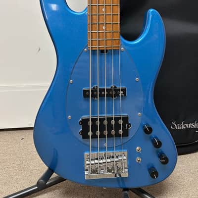 Sadowsky MetroExpress 21 Fret Vintage M/J Bass 5 String Maple Fretboard - Ocean Blue Metallic image 2