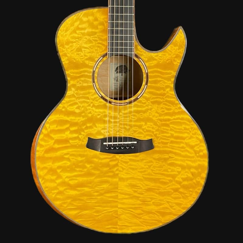 Tanglewood TWX6CESMF Winterleaf Exotic Venetian Cutaway, Quilted Natural image 1