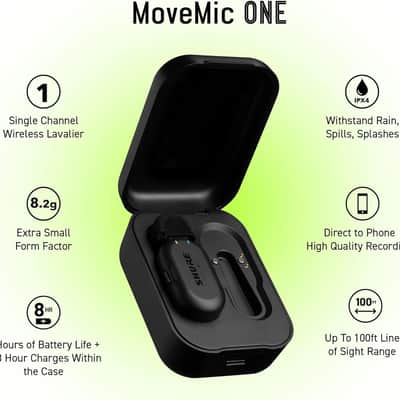 Shure MV-ONE-Z7 MOVEMIC ONE Single-Channel Wireless Lavalier Microphone image 3