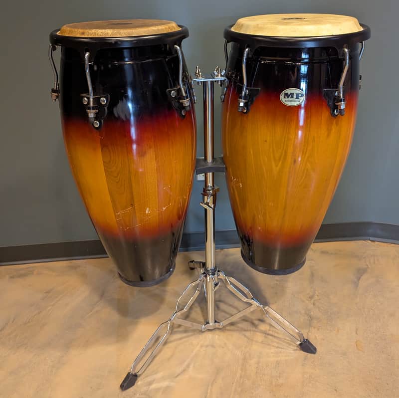 Mano Percussion Conga Set 10 & 11'' Sunburst W/ Stand image 1