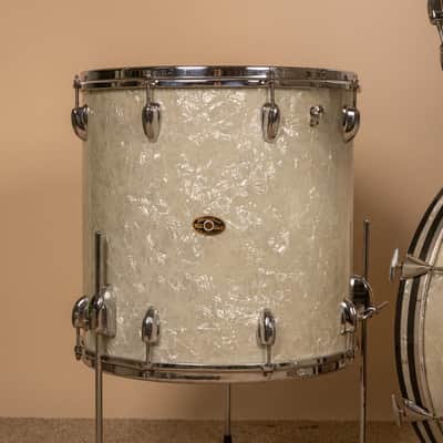 1960s Slingerland Modern Solo White Marine Pearl Drum Set image 2