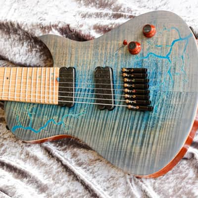 GB Liuteria Custom Boutique kapooya 8 string fanned Lichtenberg effect edition image 10
