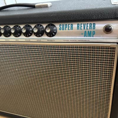 Fender Super Reverb 1969 "Drip Edge" 2-Channel 40-Watt 2x10" Guitar Combo Silverface w/ Jupiter Speakers image 3