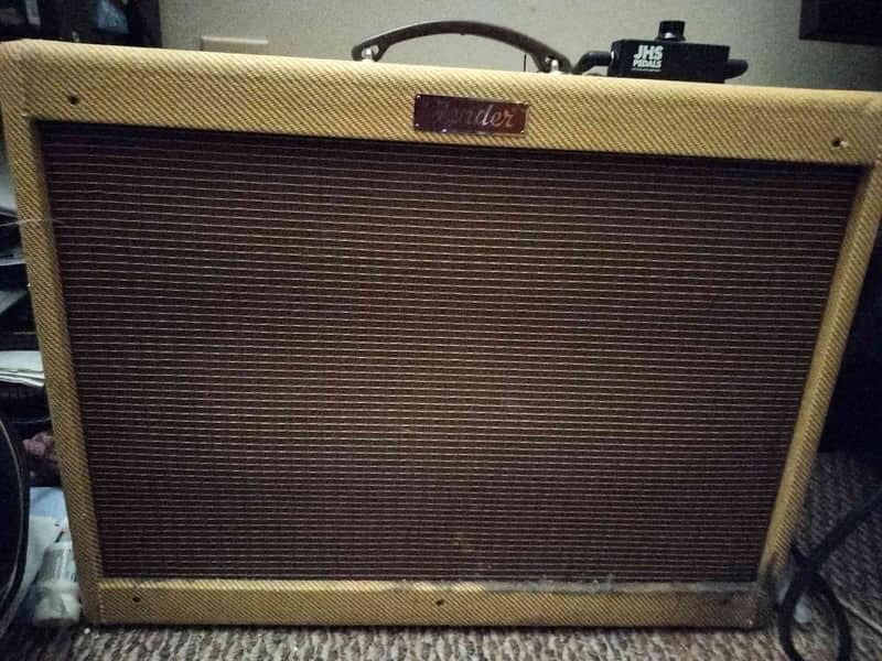 Fender Blues Deluxe Reissue 2-Channel 40-Watt 1x12" Guitar Combo Tweed + Little Black Box Attenuator image 1