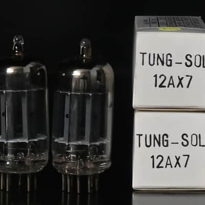 2x 1960's Tungsol 12AX7/ECC83 Top Ring Getter USA Made  Amplitrex Tested Tube image 2