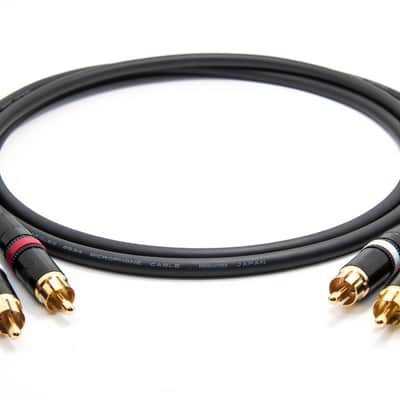 1 Foot – Mogami 2534 Quad Stereo Pair (L, R) audio cables | Neutrik Gold RCA RCA | HiFi image 1