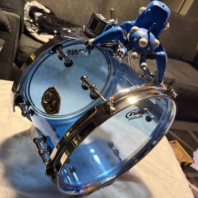 Percussion Kus-toms 8x10 Tom 2015 - Acrylic VistaLite Blue image 4