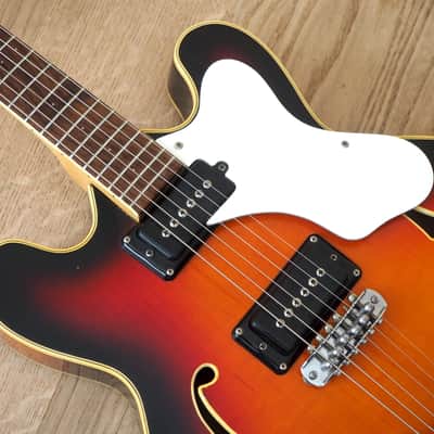 1968 Mosrite Celebrity I Vintage Hollowbody Electric Guitar w/ Case image 9