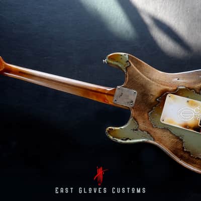 Fender Stratocaster Green Paisley Heavy Aged Relic by East Gloves Customs image 7