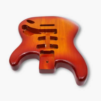 Sunburst Mahogany Strat-Style Guitar Body image 4