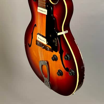Guild T-100-D Slim jim 1965 - Sunburst image 8