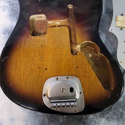 Vintage 1960's Zenon Japan Electric Guitar Body Pickguard Switches Wiring PotsLuthier Parts image 3