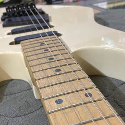 1980s Kramer 100 Series 610 Gloss White Finish Electric Guitar with Aftermarket Neck image 9