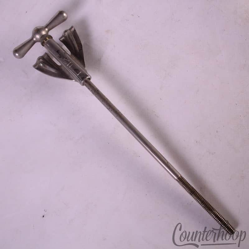 WFL Ludwig Bass Drum Long Bow-Tie Tension T-Rod+Claw 7.5"Nickel Club-Date 50s US image 1