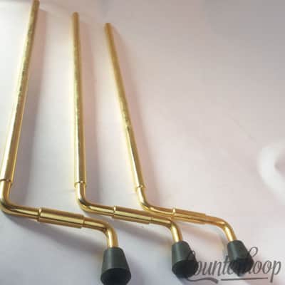 *DW 24K Karat Gold Plated Floor Tom Drum Legs 3x Set 22" for 14,16,18"Collectors image 2
