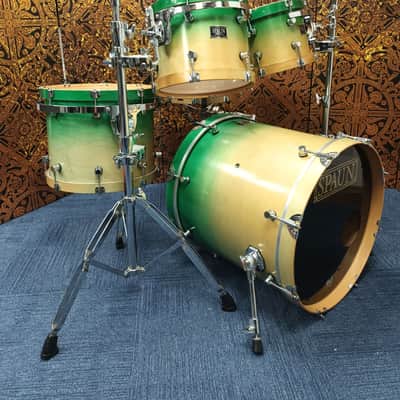 Spaun USA Custom Maple Shell Pack in Green Fade – 20″,10″,12″,15″ & 13″SN image 13