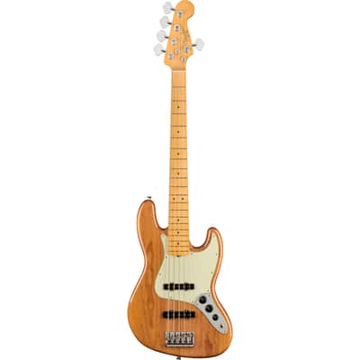 Fender American Professional II Jazz Bass V 5-String Bass - Roasted Pine image 3