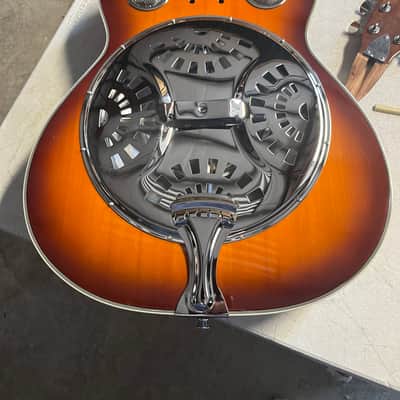 Rogue Classic spider resonator guitar, round neck, u fix it headstock broke off image 2