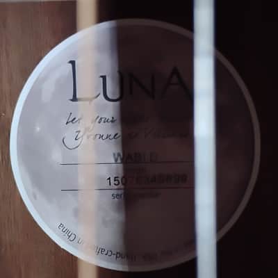 Luna Wabi Sabi Dreadnought Satin Finish Solid Spruce Top Acoustic Guitar image 8