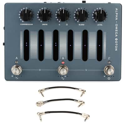 Darkglass Alpha-Omega Photon Bass Distortion/Compression Pedal with 3 Patch Cables image 1