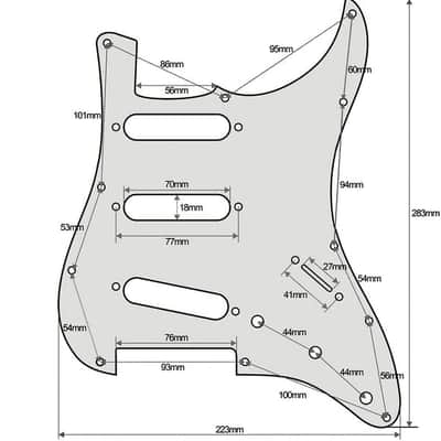 Stratocaster SSS 11 Hole Pickguard USA/Mexico UV Printed Graphics image 2
