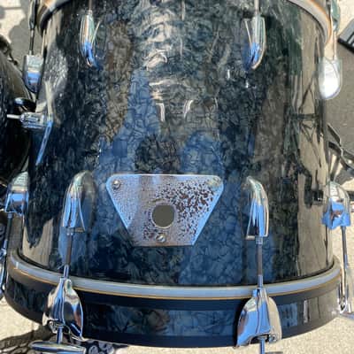 Gretsch 18”  Round Badge Drum Set 1960’s - Holy Grail of Jazz Drum Kits! Black Diamond Pearl 3 piece drum set image 10