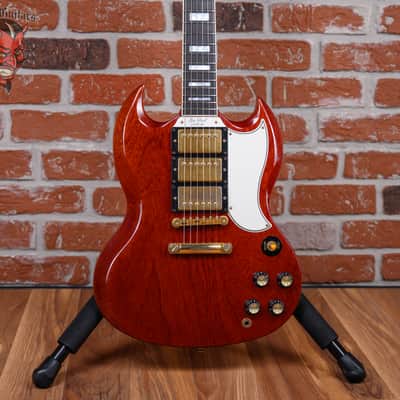 Gibson Custom Shop 1961 Les Paul/ SG Custom 3-Pickup Reissue Faded Cherry 2000 w/OHSC image 1