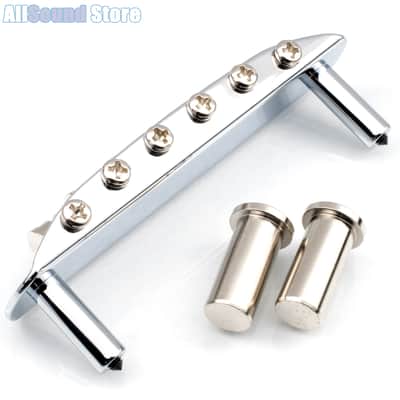 Steel Mustang® Bridge w/ Large Saddles fits Fender Jaguar® Jazzmaster® Squier Bass VI - CHROME image 3