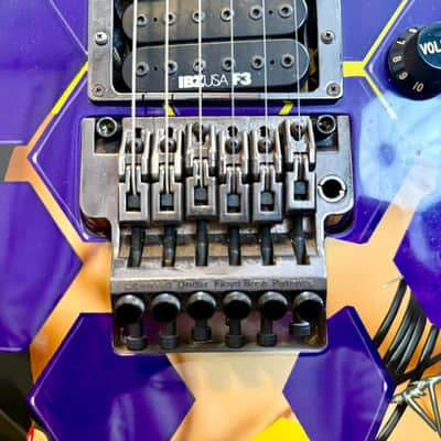 Ibanez 1991 Ibanez USA Custom UCGR1 "Surprise" by Pamelina H. – Rare Factory Sharktooth Inlays – Original IBZ/USA F3 Pickup 1991 - Custom image 8