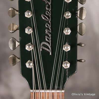 original 1967 Danelectro SLIMLINE DANE B3N 12-string DARK GREEN!!! image 2