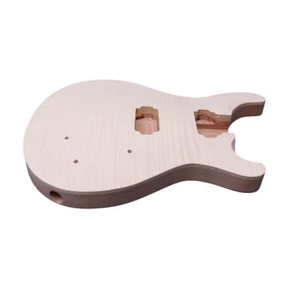 PRS Style Electric Guitar Body Flame Maple HH, Mahogany image 5