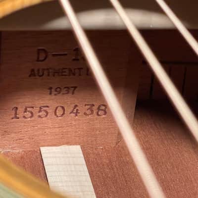 Martin D-18 Authentic 1937 - 2011 Natural 1 3/4" nut - Adirondack / Mahogany / Hide Glue image 8