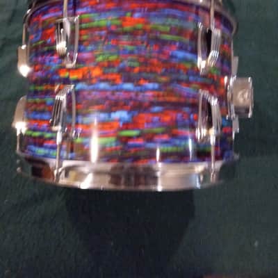 Ludwig 9X13 TOM EARLY 80'S - PSYCHEDELIC RED WRAP image 4