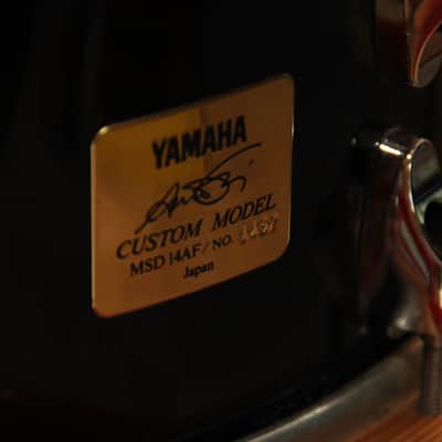 Yamaha MSD14AF Anton Fig Signature 14x6" Maple Snare Drum 2000s - Black image 10
