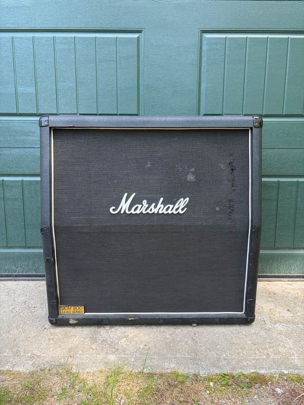 Marshall JCM 800 Lead Series Model 1960A 4x12" Angled Guitar Speaker Cabinet 1981 - 1990 - Black image 1