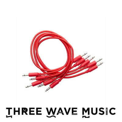 Erica Synths Braided & Soft Eurorack Patch Cables 60 cm (5 pcs) (Red) [Three Wave Music] image 1