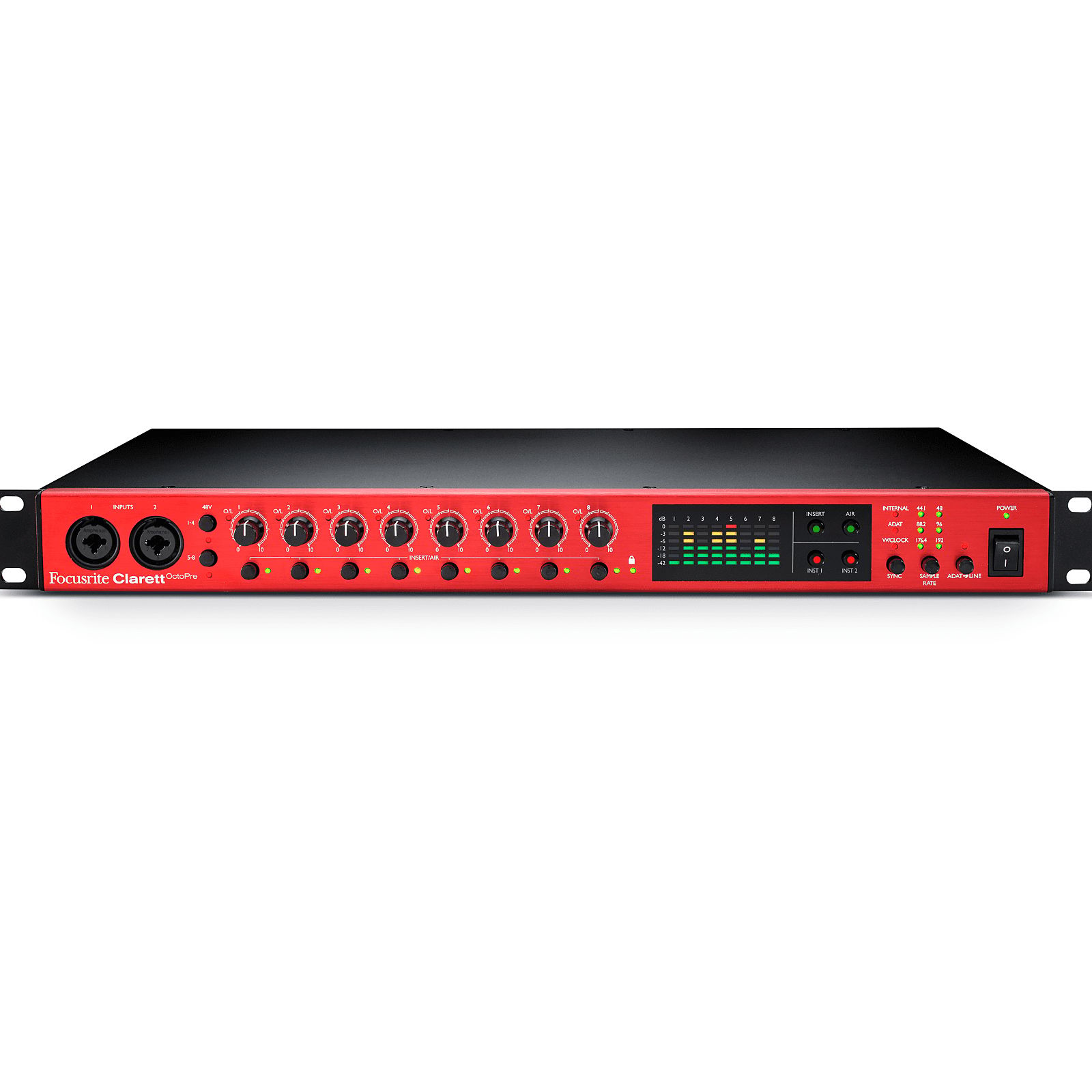 Focusrite Clarett OctoPre 8-Channel Mic Preamp with ADAT I/O | Reverb
