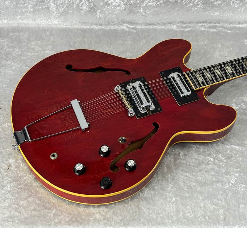 Vintage 1967 Gibson ES-335-12 ES-335-TDC-12 12 string guitar in red w/ case image 1
