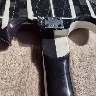 Jon's SG-Cruellacaster Black/White/Gold Sparkle with Gold Foil Pickup image 12